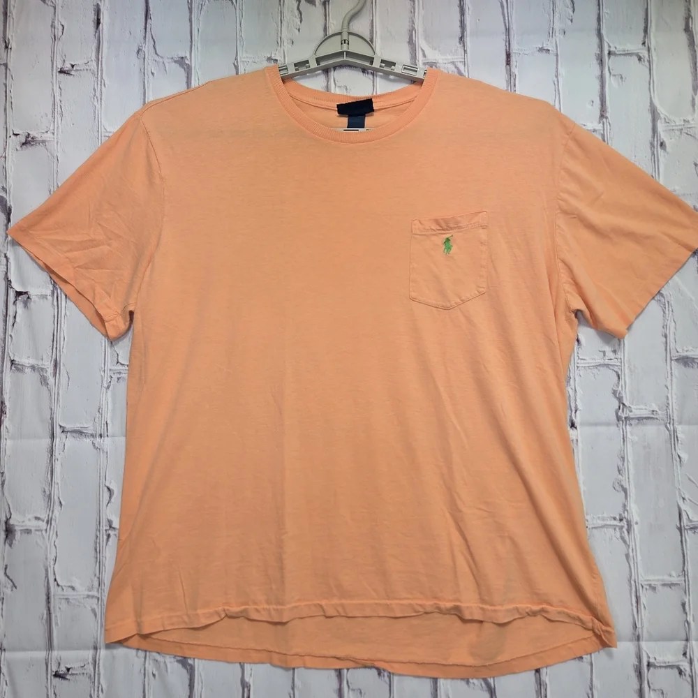 Vintage‎ Y2K Polo Ralph Lauren Men's Size XL Pocket T-Shirt Stitched Horse Logo